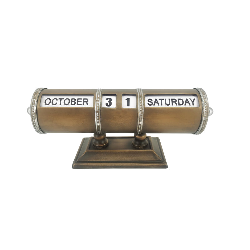 Antique Style Rolled Table-Top Calendar