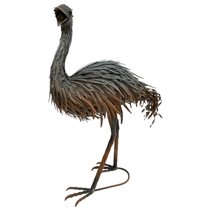 Rust-Grey Emu with Open Beak