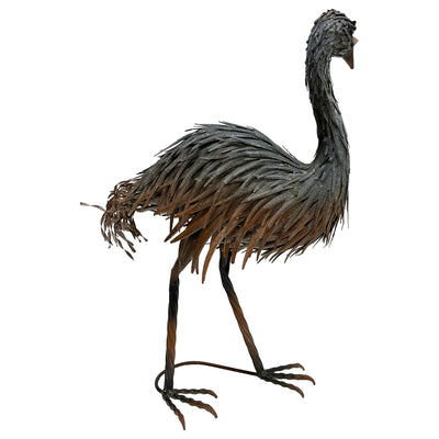 Rust-Grey Emu with Open Beak