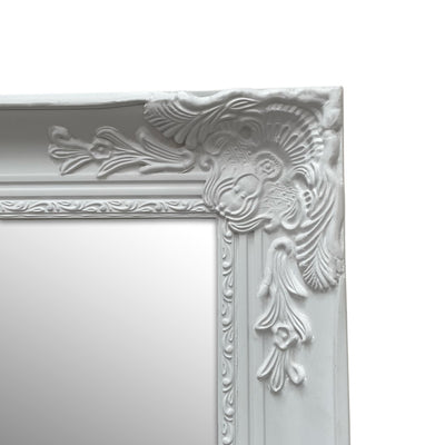 Extra Large Ornate Matte White Mirror