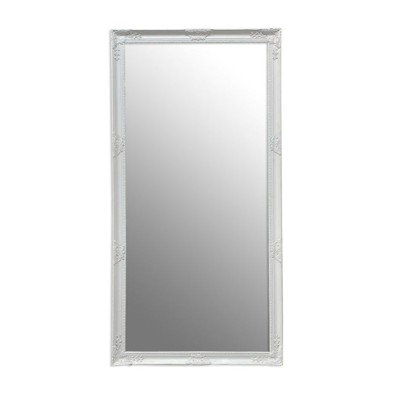 Extra Large Ornate Matte White Mirror
