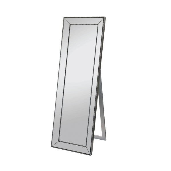 Melania Mirror Stand Mirrored Border - Silver