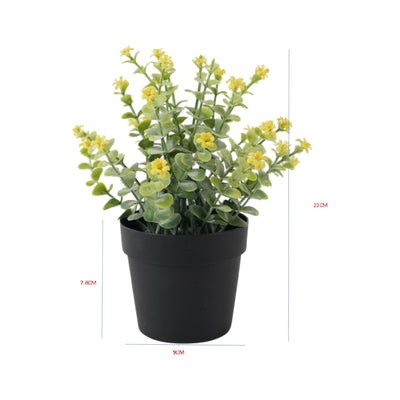 Potted Artificial Plant with Wild Flower