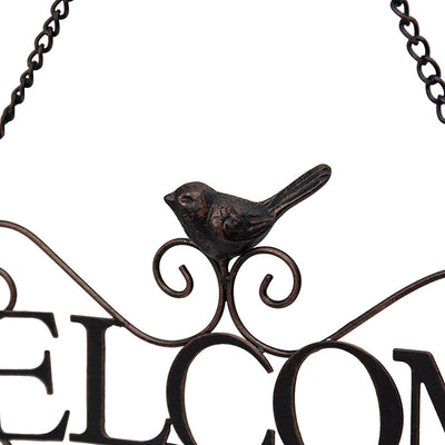 Hanging Welcome Chime with Bird