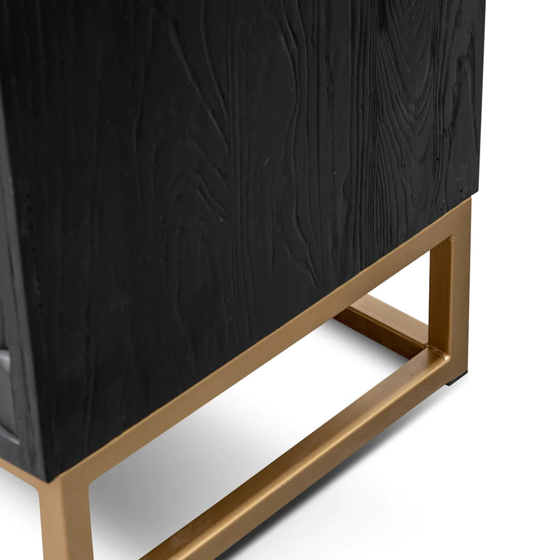 Elm Wood with Brushed Gold Handle Sideboard
