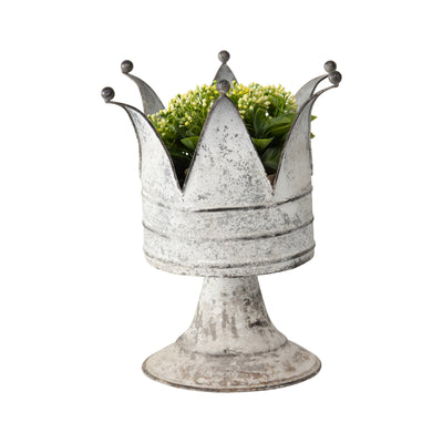 Decorative Crown on Pillar Ornament Planter