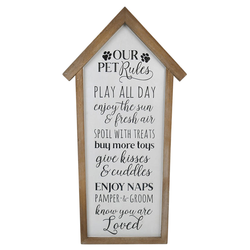 Our Pet Rules Wall Sign