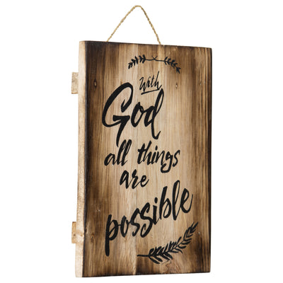 Handcrafted 'All Things Possible' Wall Art