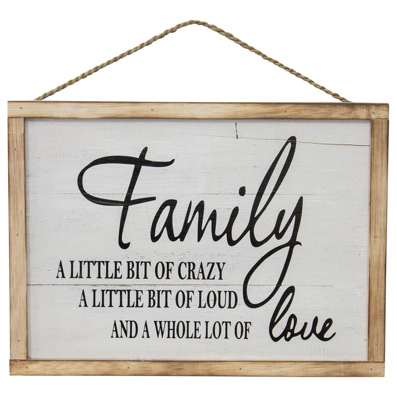 Handcrafted Family Crazy Love Framed Wall