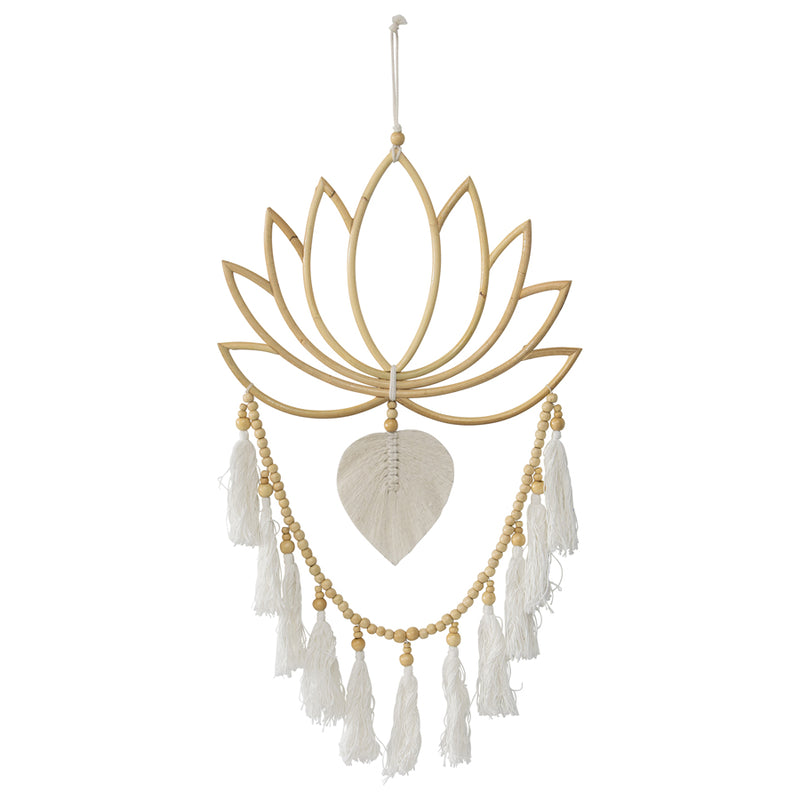 Handcrafted Lotus with Tassle Wall Art/Mobile