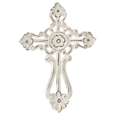 Handcrafted Ornate Scroll-Design Wall Cross