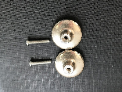 Set of Two Antiqued Champagne Metal Drawer Knob