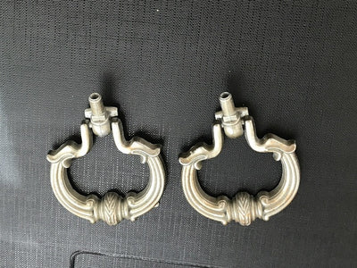 Set of Two Antique Champagne Drawer Pull Handles