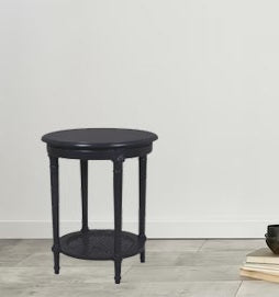 Polo Occasional Black Round Table