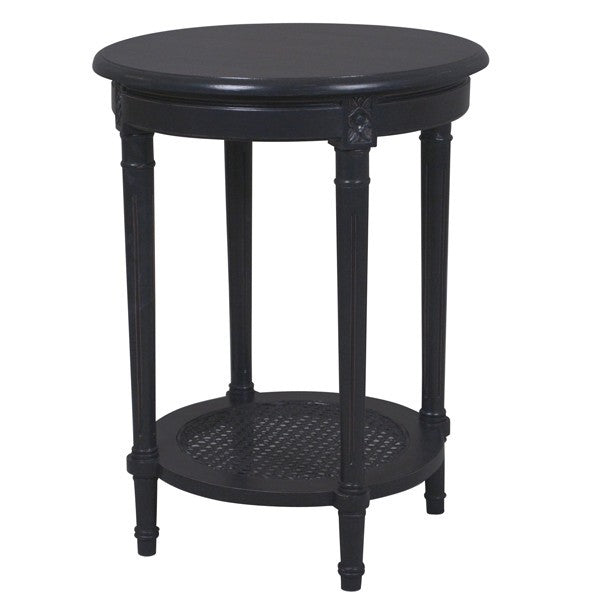 Polo Occasional Black Round Table