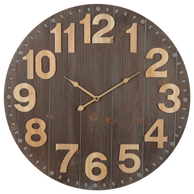 Emporium Slatted Aged Wall Clock