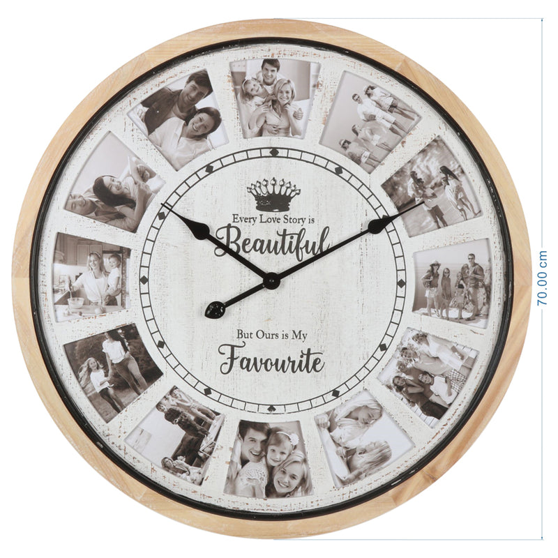 Hamptons Photo Gallery Collage Wall Clock