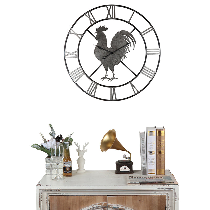 Country Rooster Wall Clock
