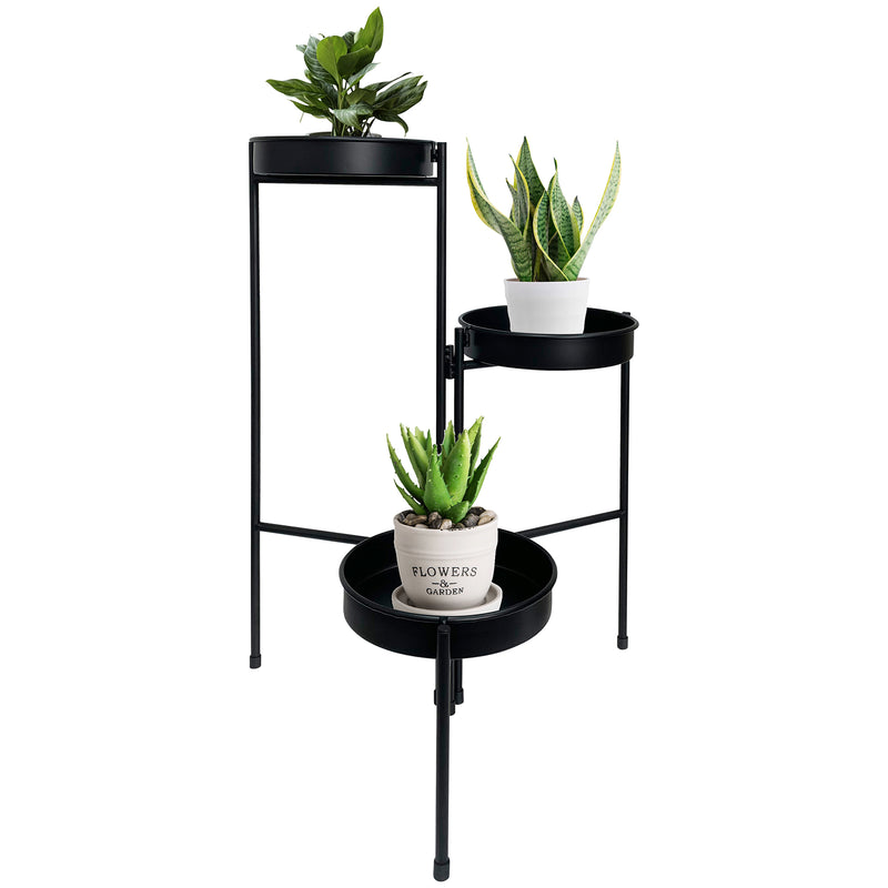 Three Tier Black Folding Plant/Display Stand