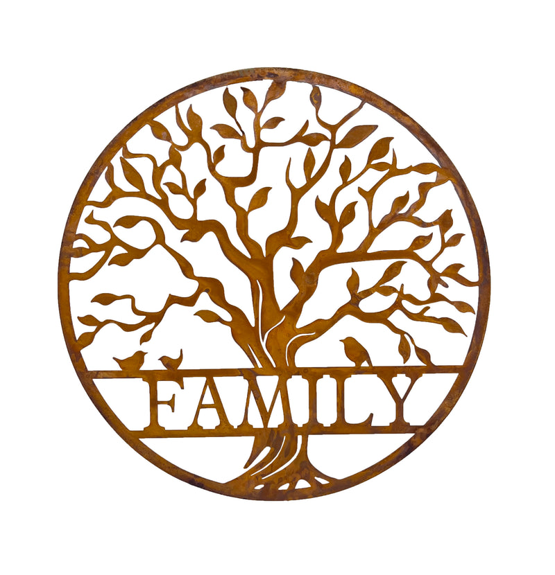 Laser-Cut Round Family Tree of Life Wall Art