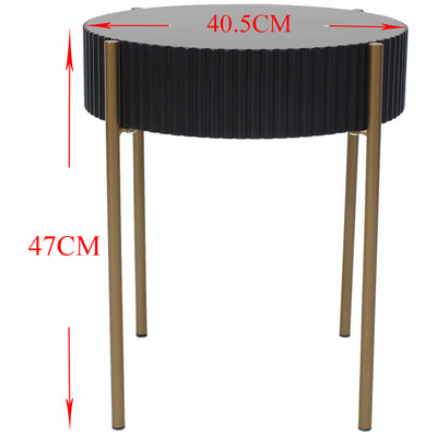 Eclipse Ribbed Side Table