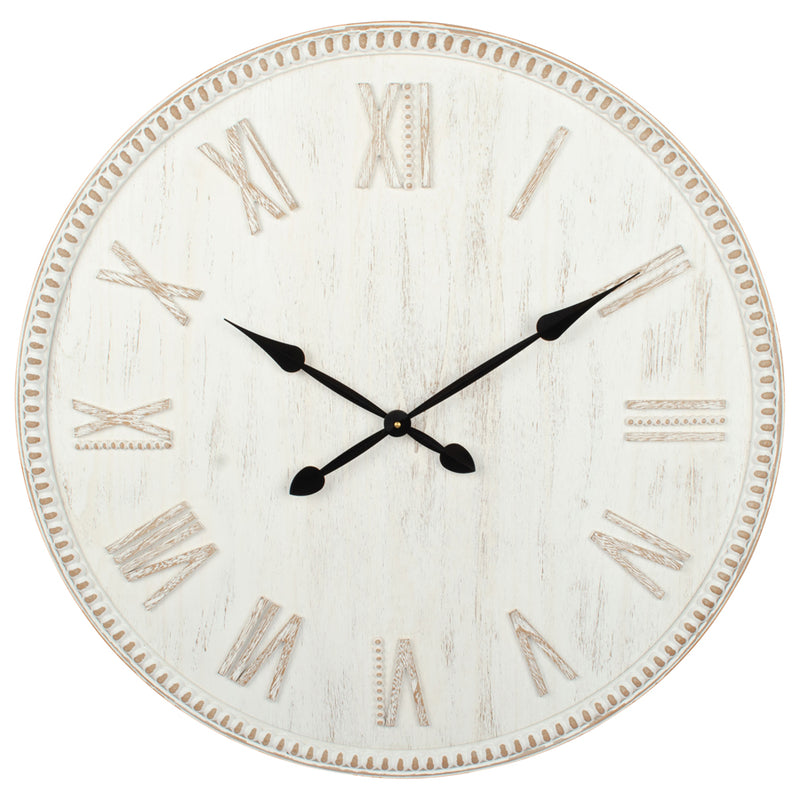 Hamptons Roman Numeral Rimmed Wall Clock