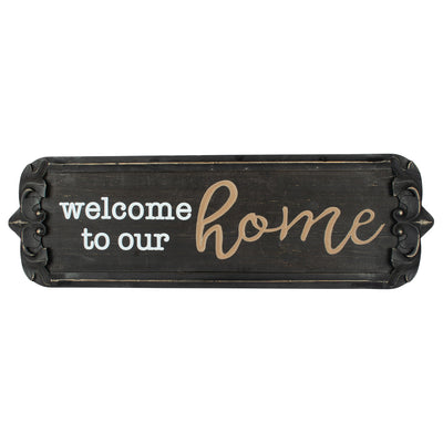Nero 'Welcome to Our Home' Carved Wall Art