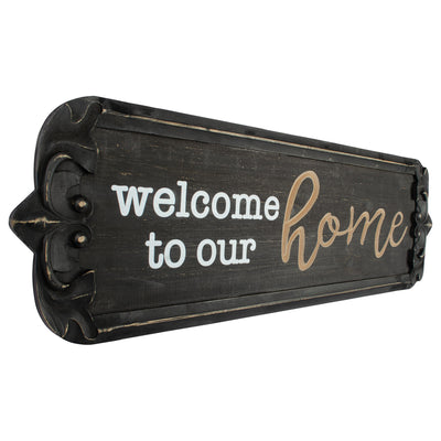 Nero 'Welcome to Our Home' Carved Wall Art