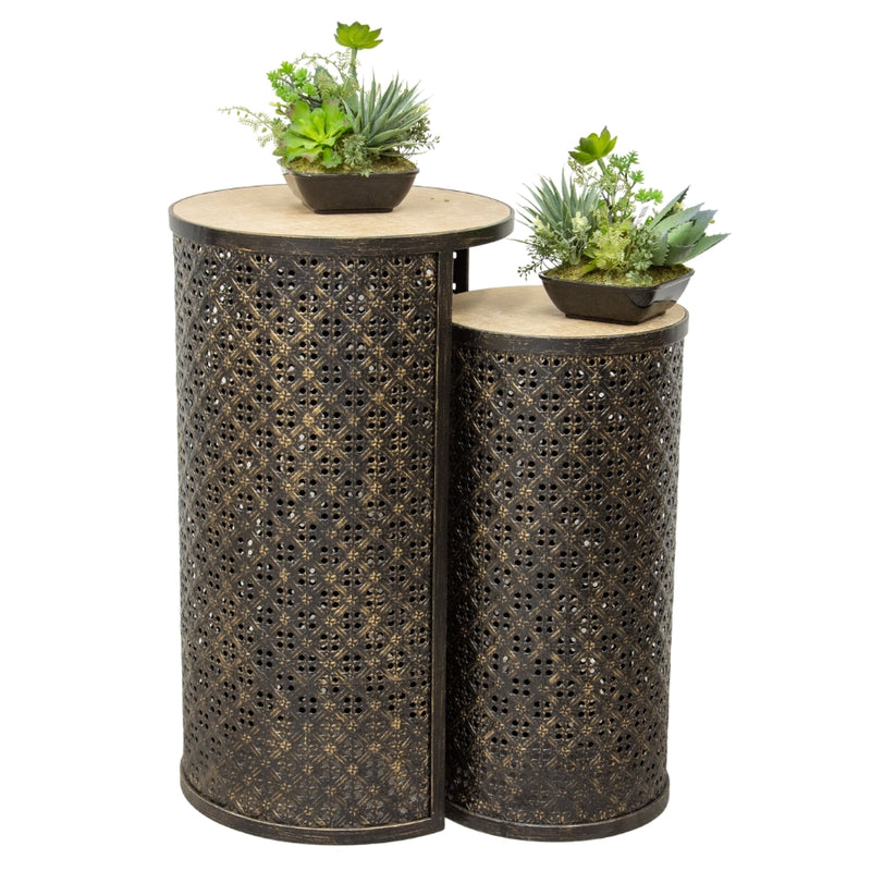 Set of 2 Lustre Occasional Side Tables