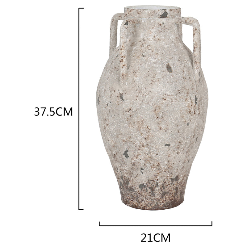 Artisan Aged 4-Handle Vase