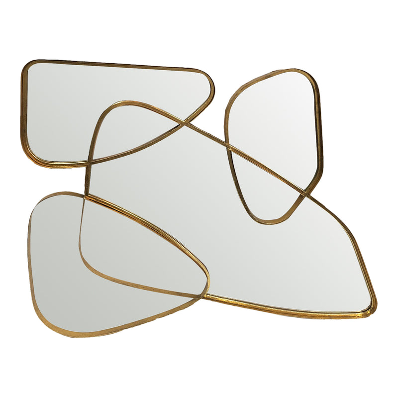Lustre Gold 4-Frame Asymmetric Wall Mirror