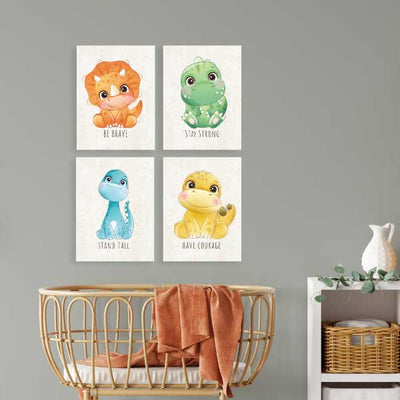 Baby Dinos 'Have Courage' Canvas G