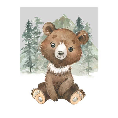 Baby Woodlands 'Bear' Canvas A