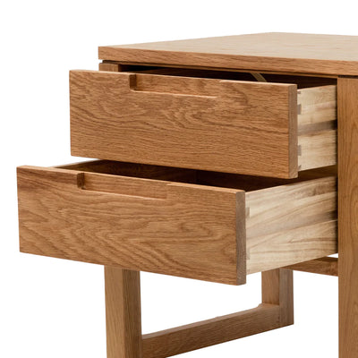 Two Drawer Wooden Bedside Table