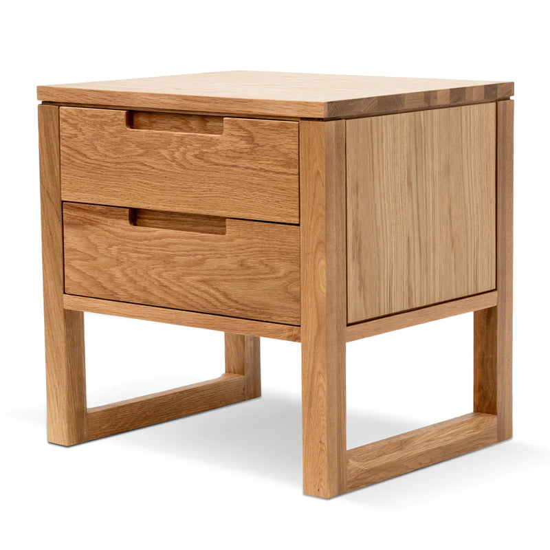 Two Drawer Wooden Bedside Table