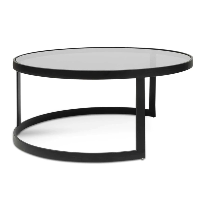 Nested Grey Glass Coffee Table
