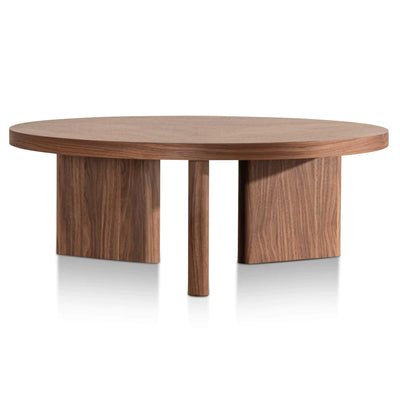 Tri-base Wooden Round Coffee Table