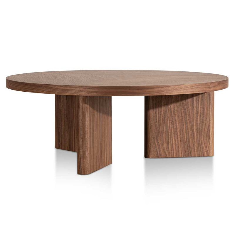 Tri-base Wooden Round Coffee Table