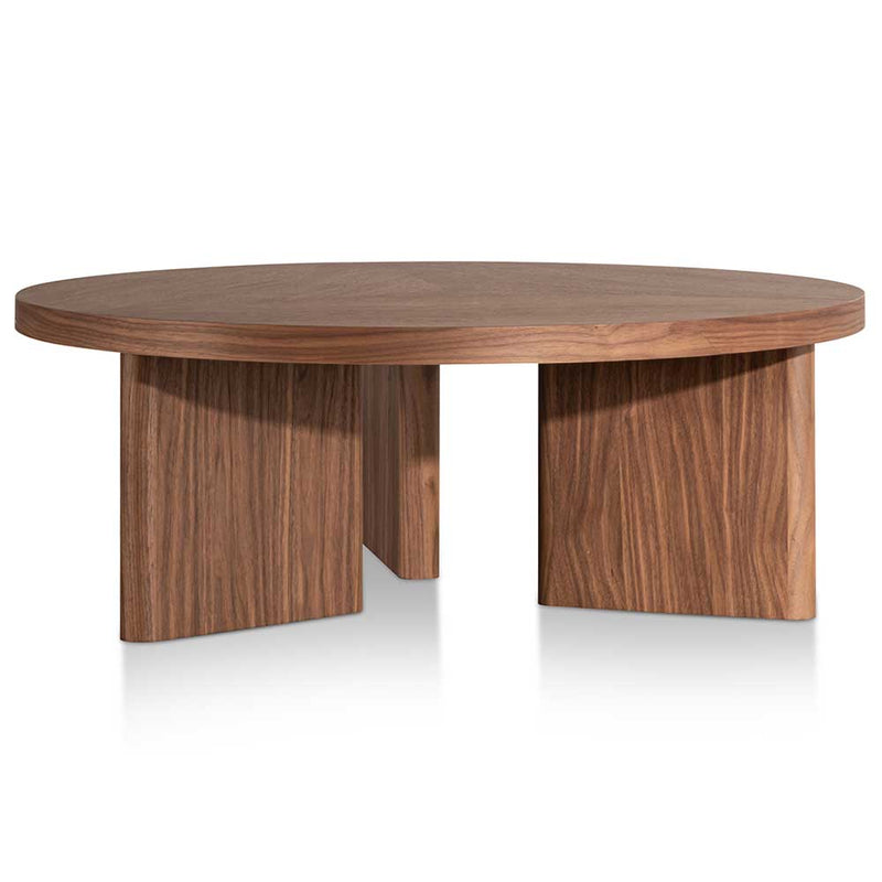 Tri-base Wooden Round Coffee Table