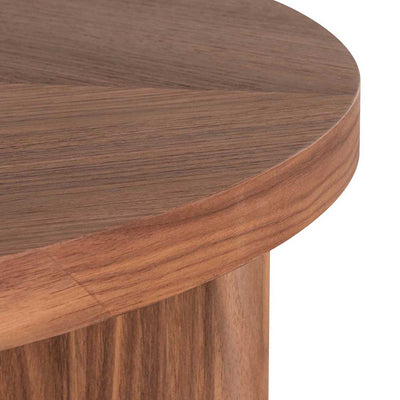 Tri-base Wooden Round Coffee Table