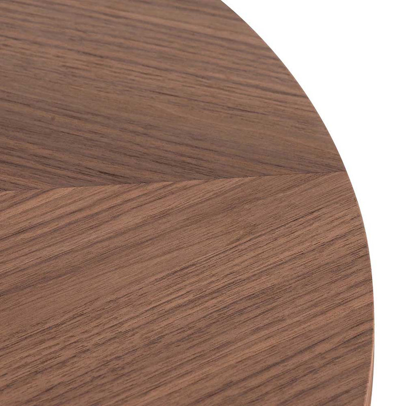 Tri-base Wooden Round Coffee Table