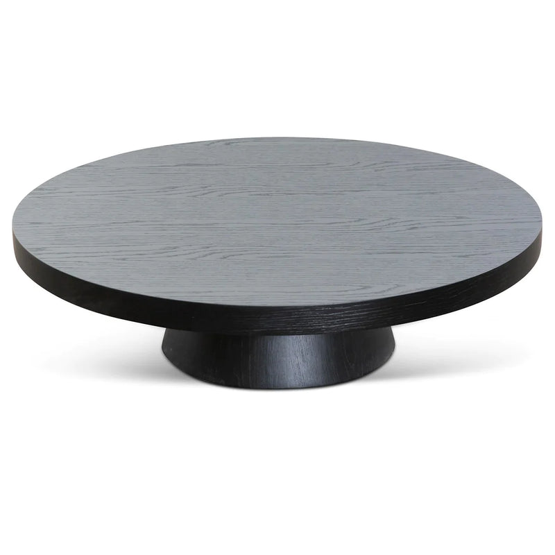 Oak Round Coffee Table - Black