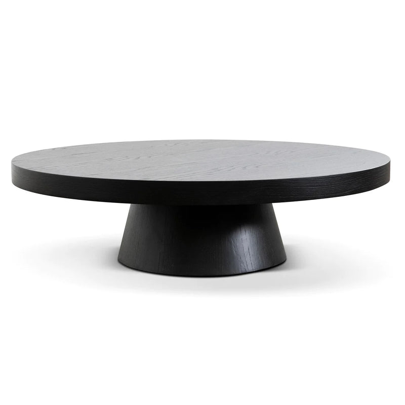Oak Round Coffee Table - Black