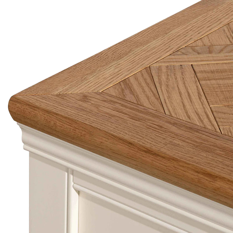 Diamond Wood Pattern Tabletop Designer Sideboard Unit