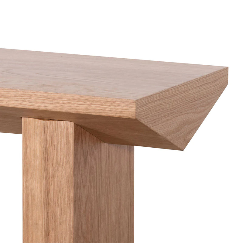 Pyramid-Shaped Top Console Table - Natural