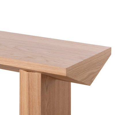 Pyramid-Shaped Top Console Table - Natural