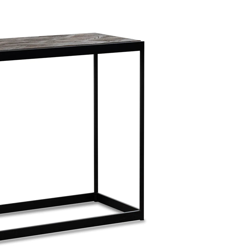 Minimalist Console Table - Dark Natural and Black