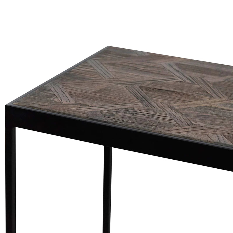 Minimalist Console Table - Dark Natural and Black