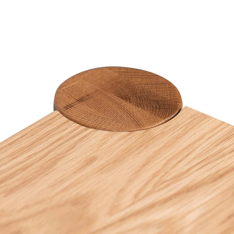 Oak Veneer Console Table - Natural