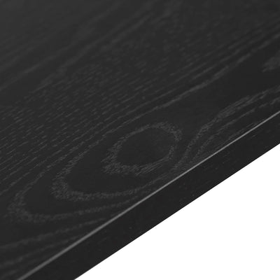 Oak Veneer Console Table - Black